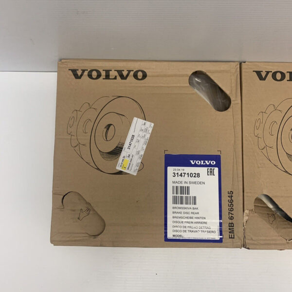 Genuine Volvo Rear Brake Discs Volvo V60/S60 Vented Discs - Image 3